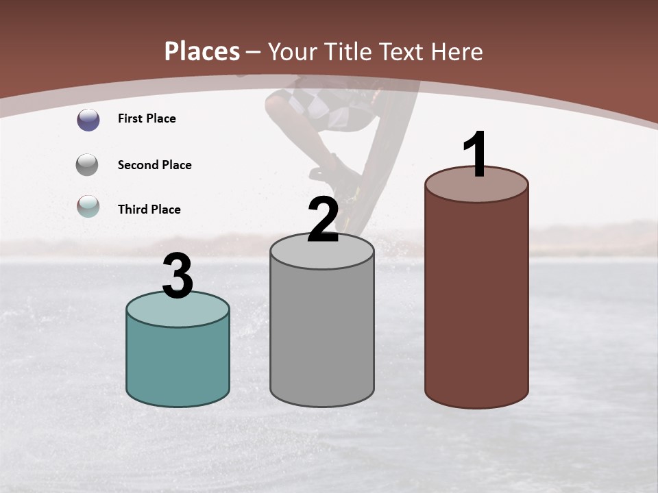 Young Man Catching Air On Wakeboard PowerPoint Template