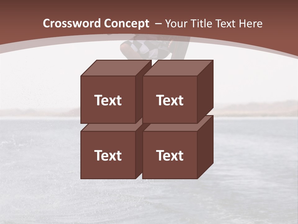 Young Man Catching Air On Wakeboard PowerPoint Template