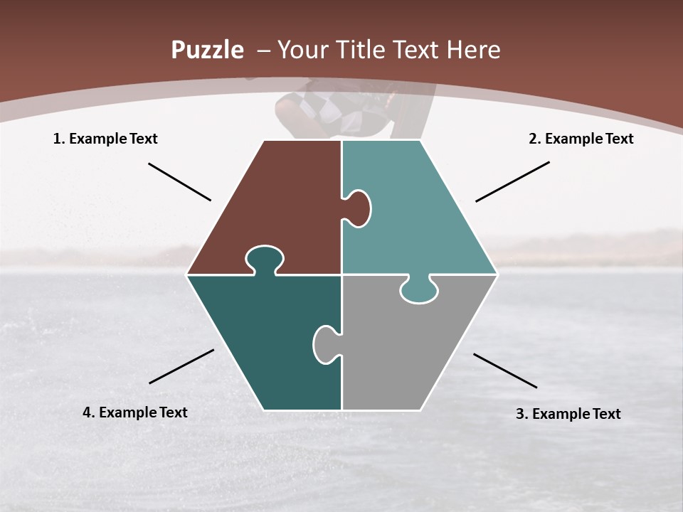 Young Man Catching Air On Wakeboard PowerPoint Template