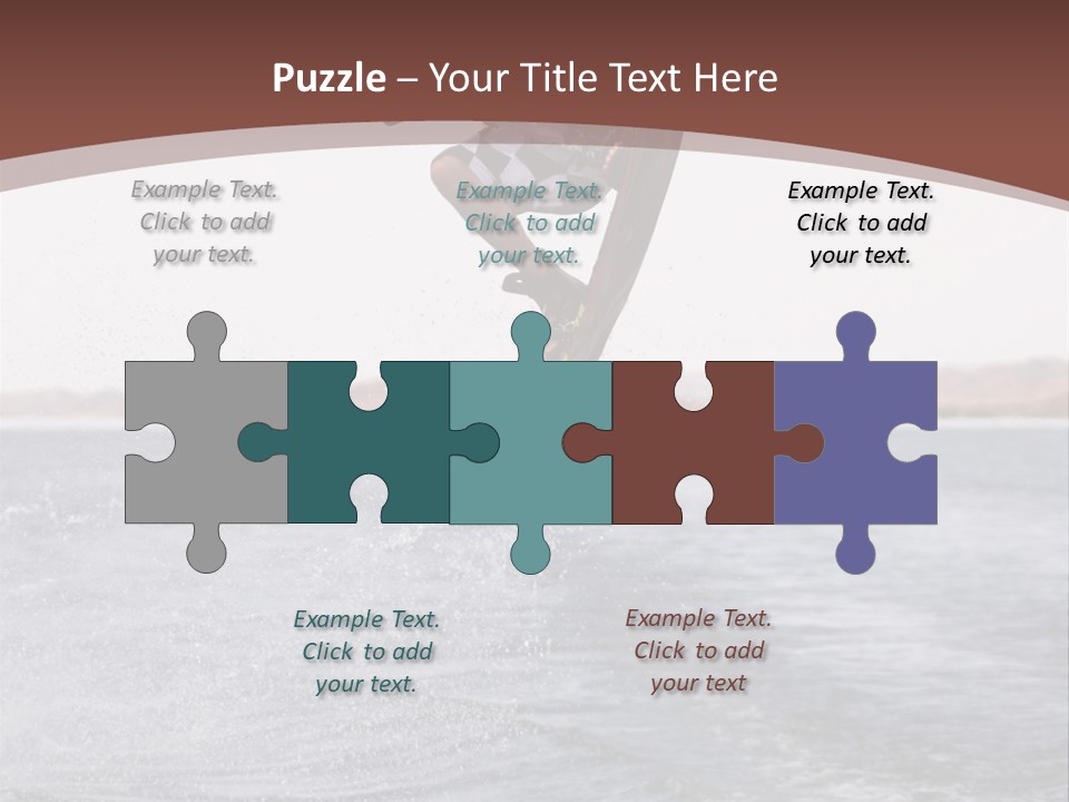 Young Man Catching Air On Wakeboard PowerPoint Template