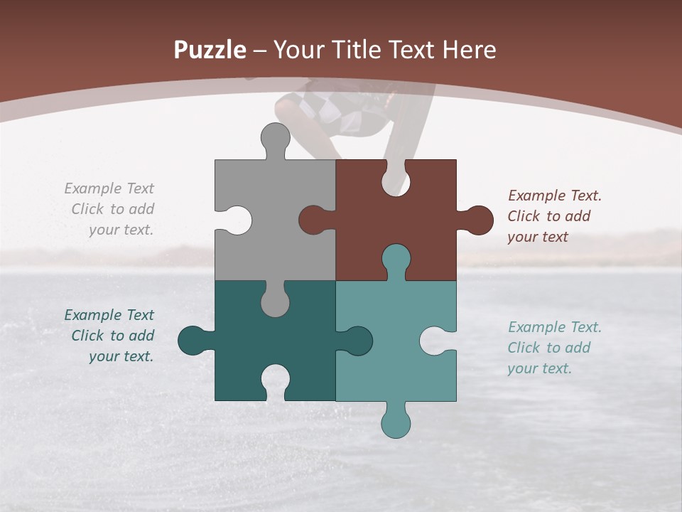 Young Man Catching Air On Wakeboard PowerPoint Template