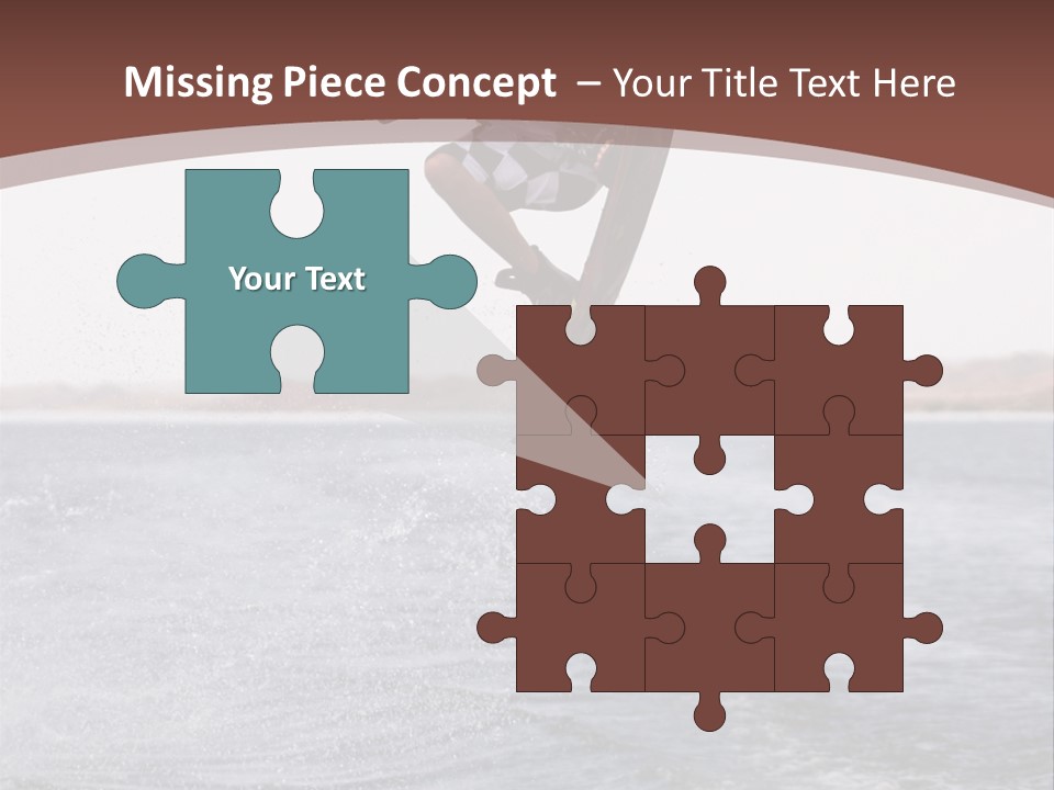 Young Man Catching Air On Wakeboard PowerPoint Template