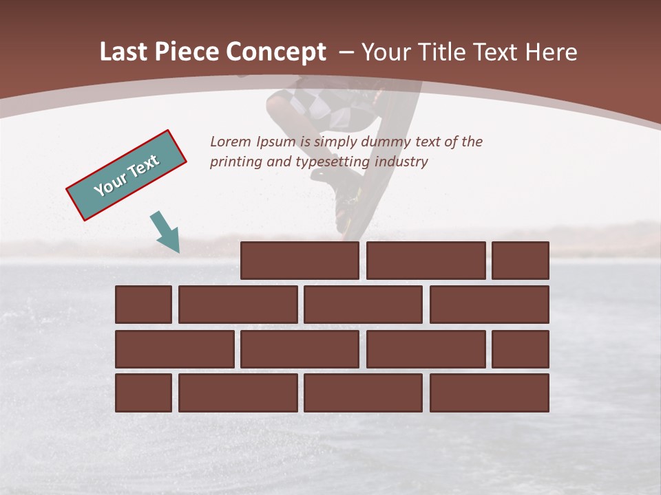 Young Man Catching Air On Wakeboard PowerPoint Template