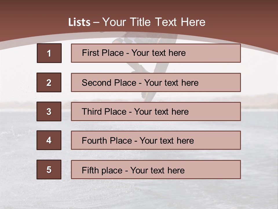 Young Man Catching Air On Wakeboard PowerPoint Template