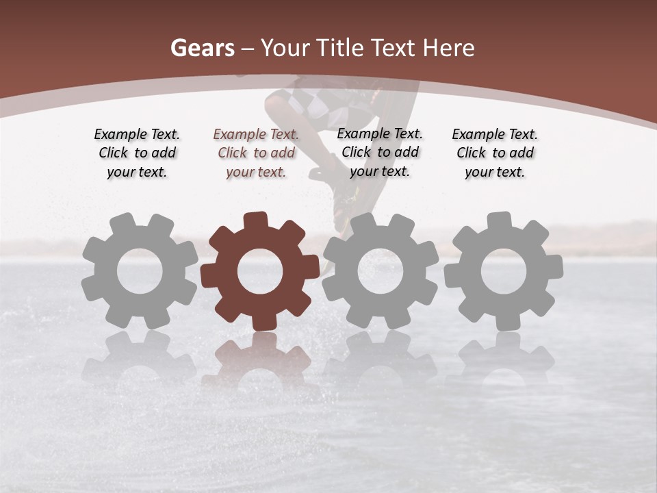 Young Man Catching Air On Wakeboard PowerPoint Template