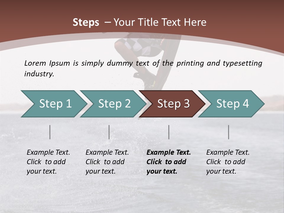 Young Man Catching Air On Wakeboard PowerPoint Template