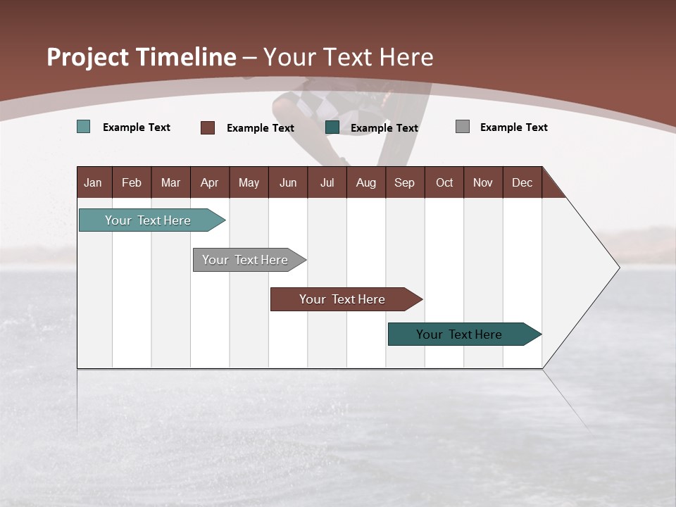 Young Man Catching Air On Wakeboard PowerPoint Template