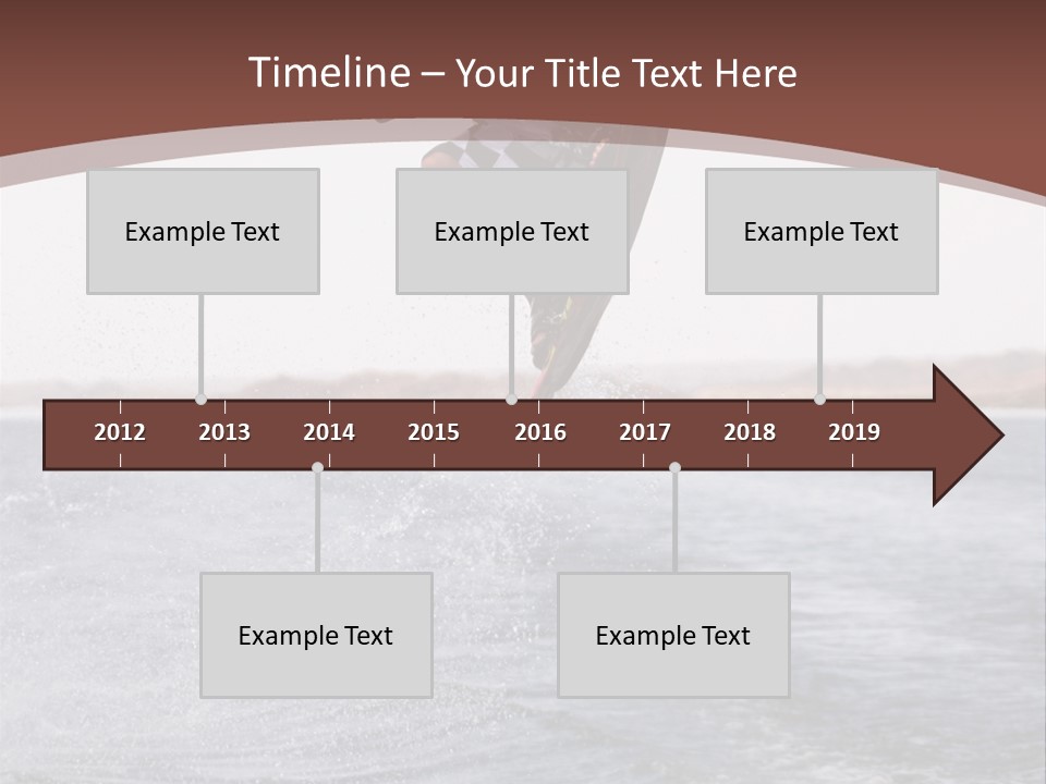 Young Man Catching Air On Wakeboard PowerPoint Template