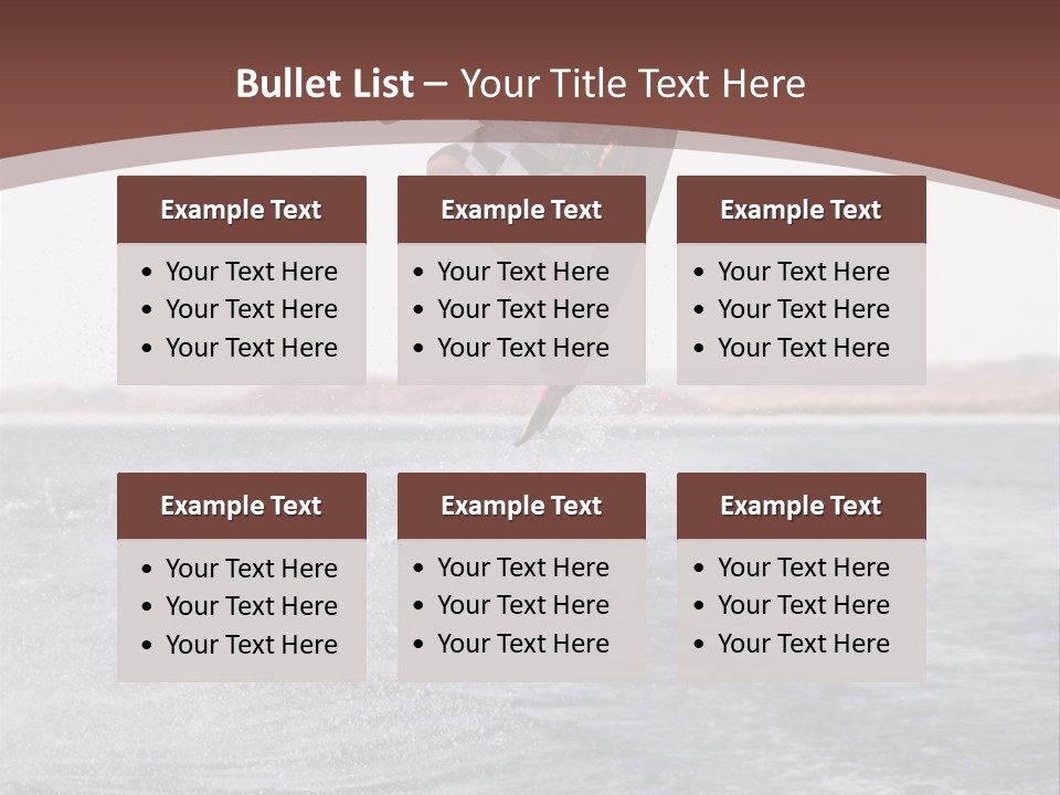 Young Man Catching Air On Wakeboard PowerPoint Template