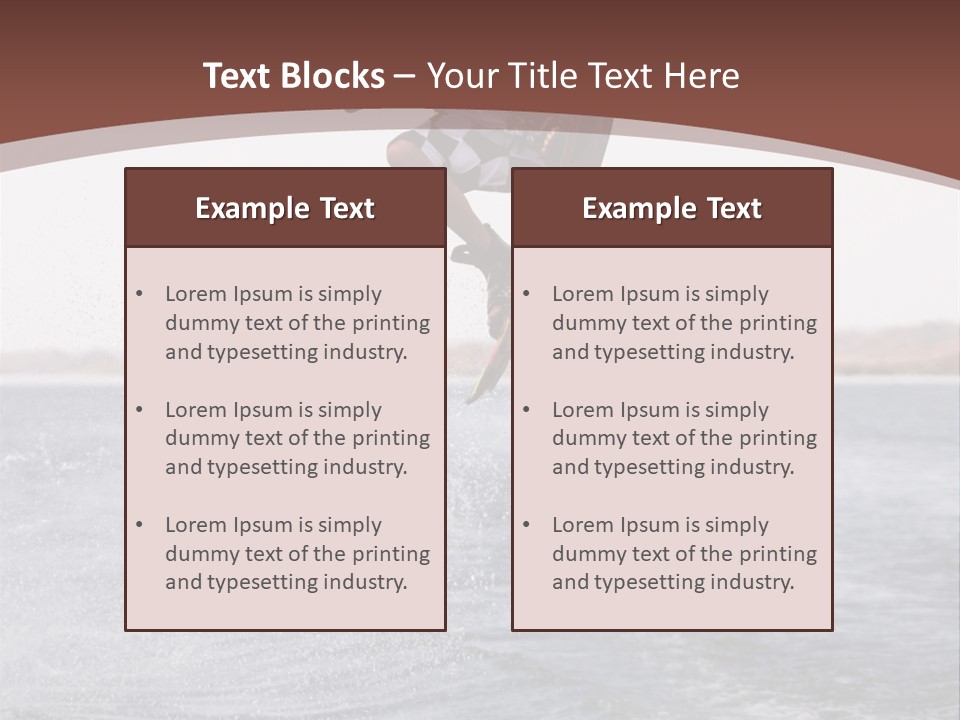 Young Man Catching Air On Wakeboard PowerPoint Template