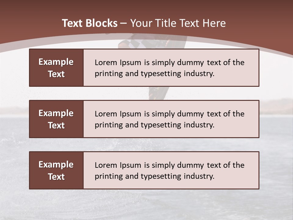 Young Man Catching Air On Wakeboard PowerPoint Template