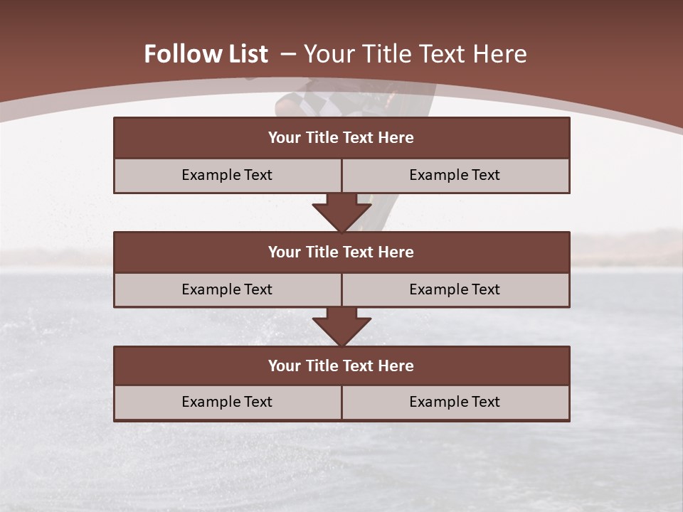 Young Man Catching Air On Wakeboard PowerPoint Template