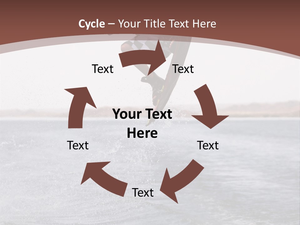 Young Man Catching Air On Wakeboard PowerPoint Template