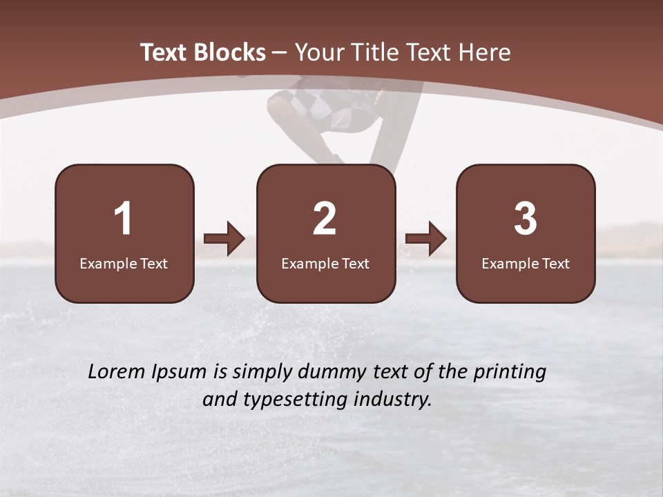 Young Man Catching Air On Wakeboard PowerPoint Template