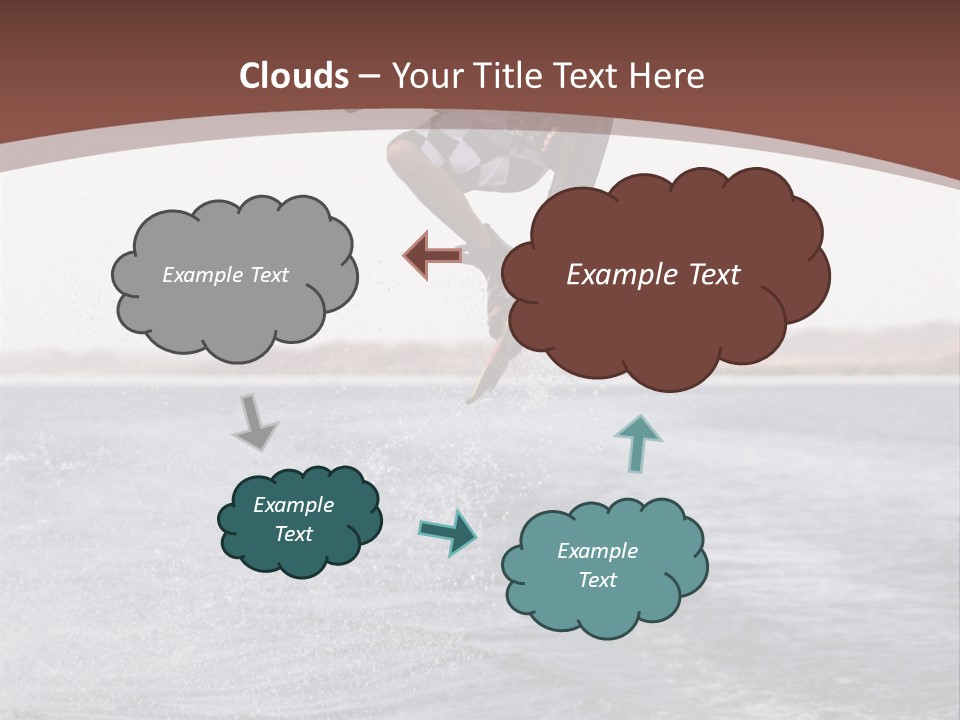 Young Man Catching Air On Wakeboard PowerPoint Template