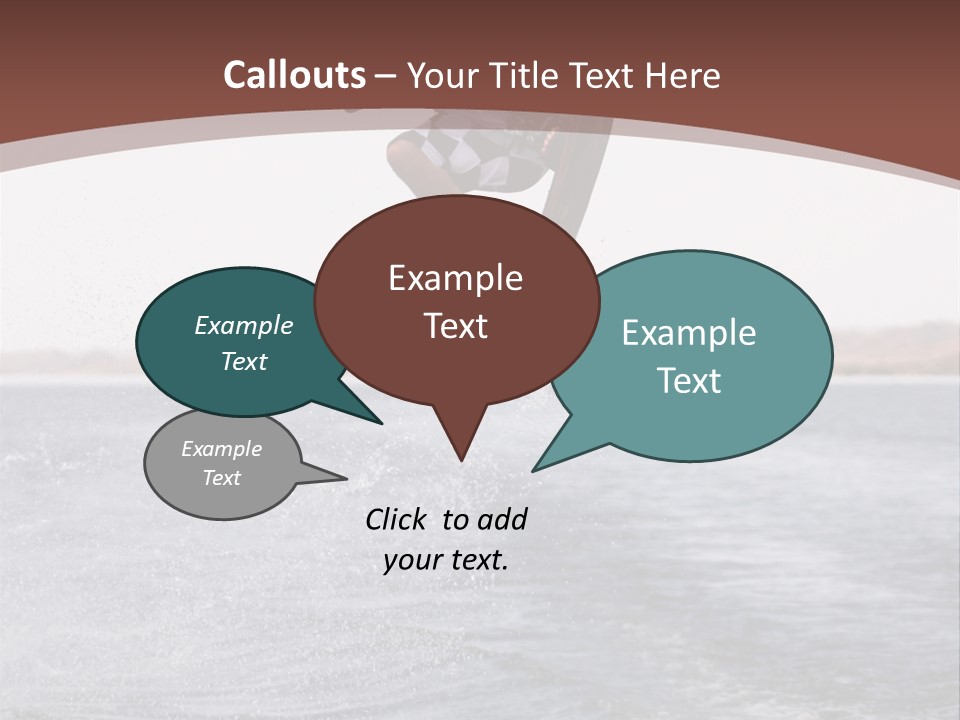 Young Man Catching Air On Wakeboard PowerPoint Template