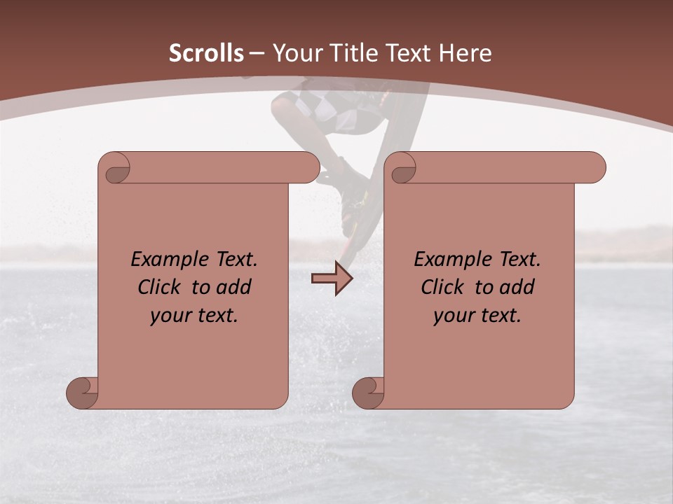 Young Man Catching Air On Wakeboard PowerPoint Template