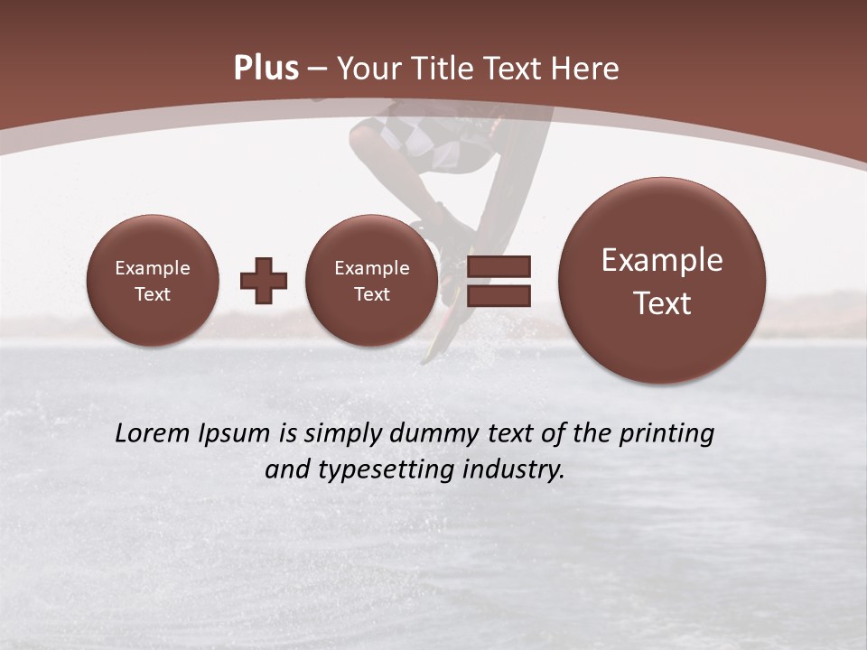 Young Man Catching Air On Wakeboard PowerPoint Template