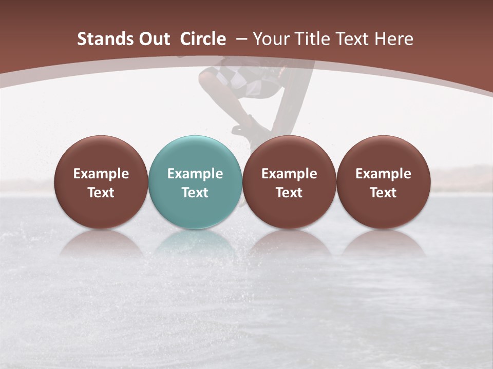 Young Man Catching Air On Wakeboard PowerPoint Template