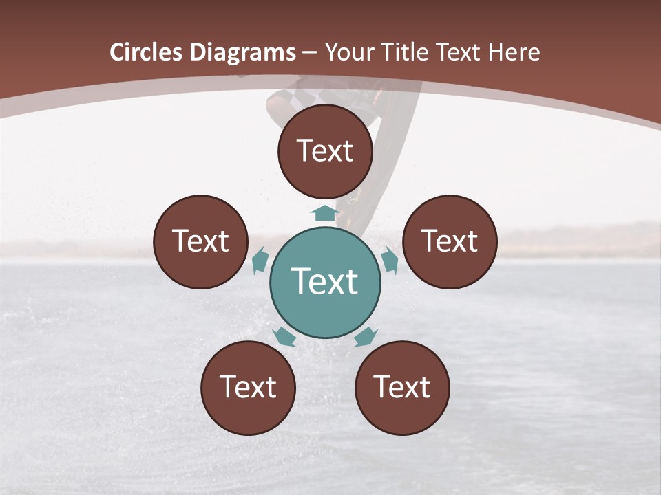 Young Man Catching Air On Wakeboard PowerPoint Template