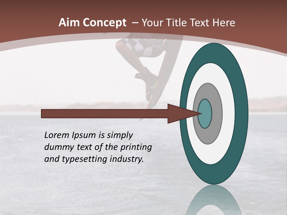 Young Man Catching Air On Wakeboard PowerPoint Template