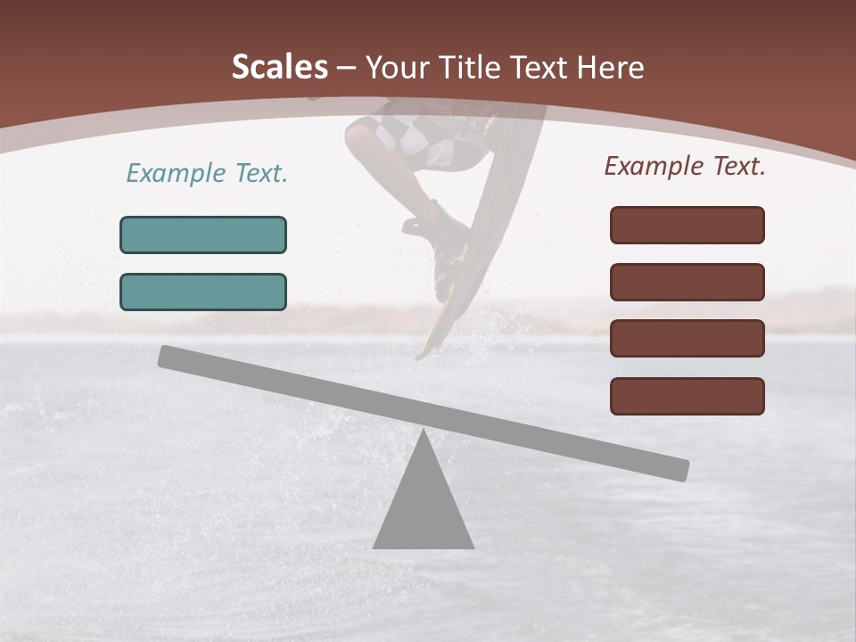 Young Man Catching Air On Wakeboard PowerPoint Template