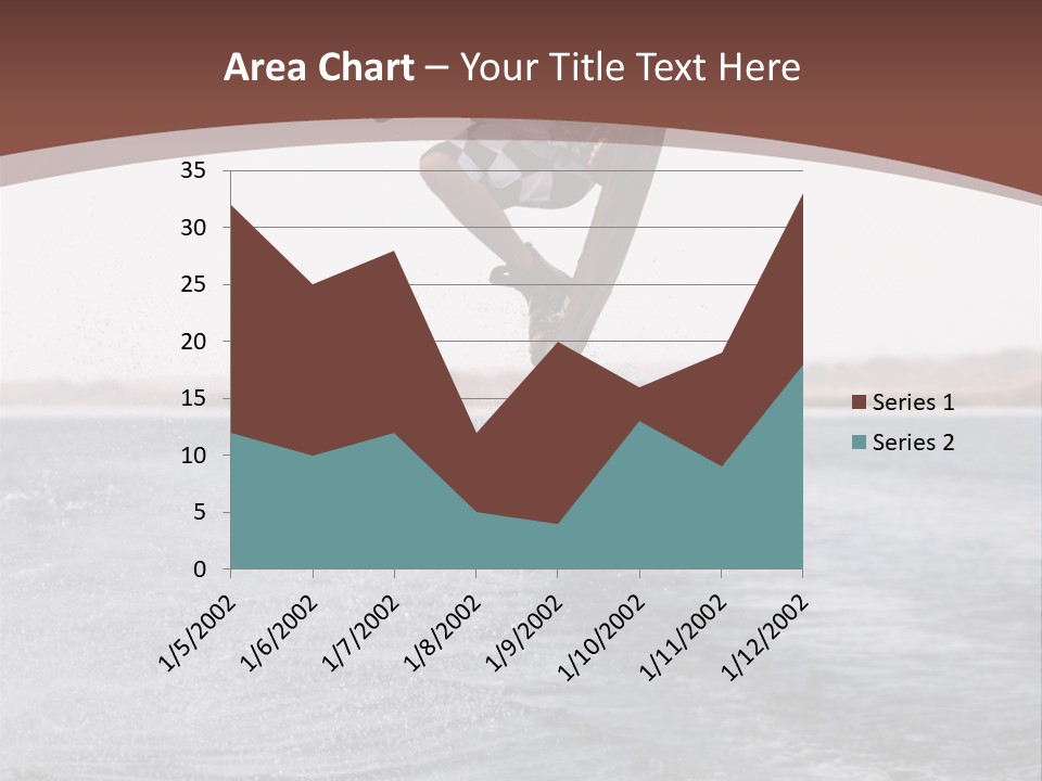 Young Man Catching Air On Wakeboard PowerPoint Template