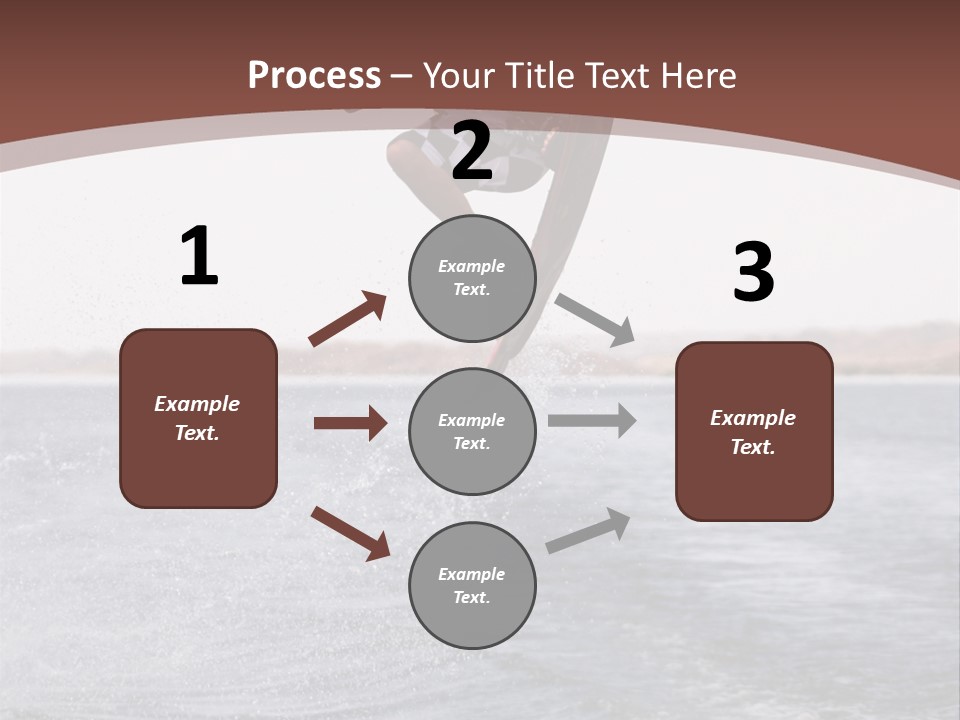 Young Man Catching Air On Wakeboard PowerPoint Template