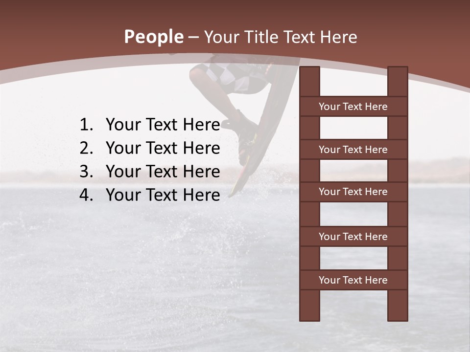 Young Man Catching Air On Wakeboard PowerPoint Template