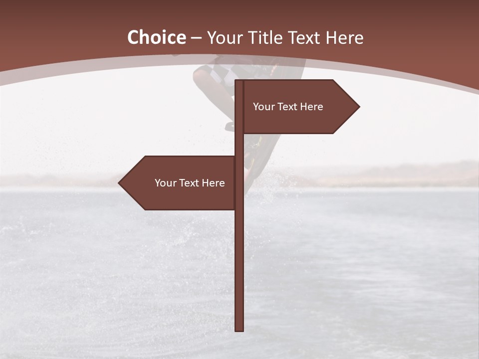 Young Man Catching Air On Wakeboard PowerPoint Template