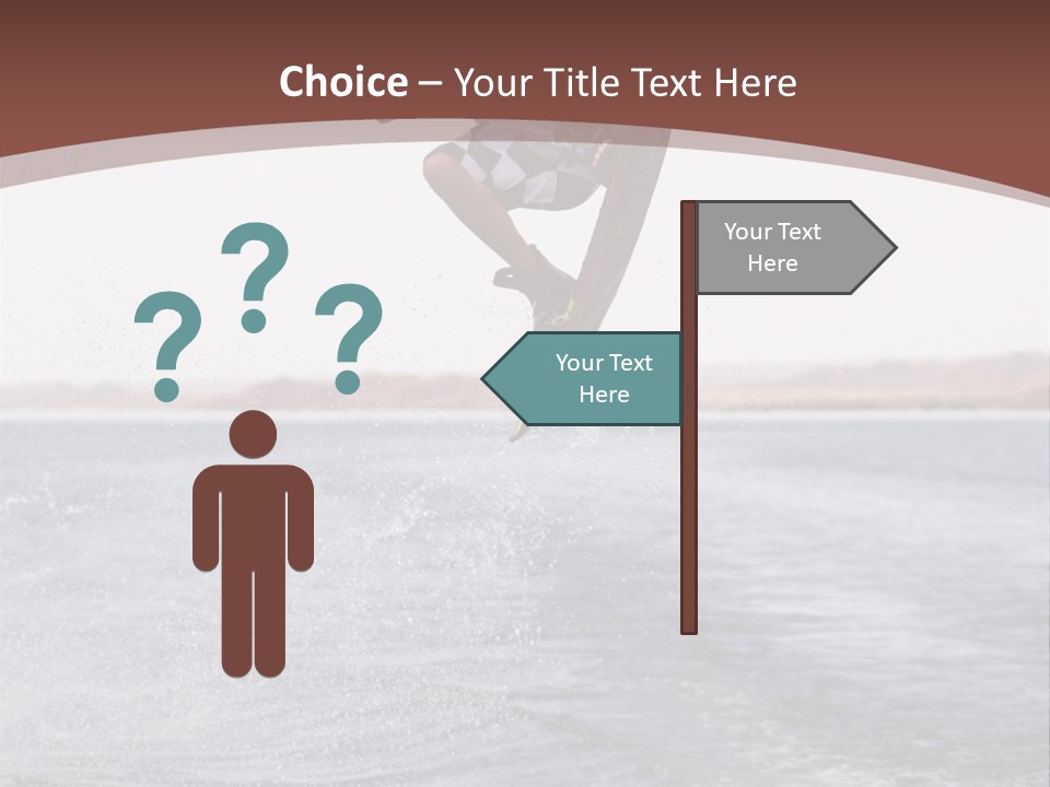 Young Man Catching Air On Wakeboard PowerPoint Template