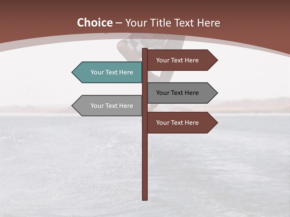 Young Man Catching Air On Wakeboard PowerPoint Template