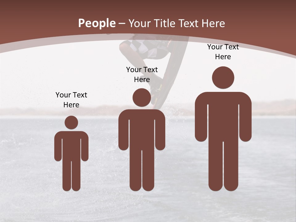 Young Man Catching Air On Wakeboard PowerPoint Template