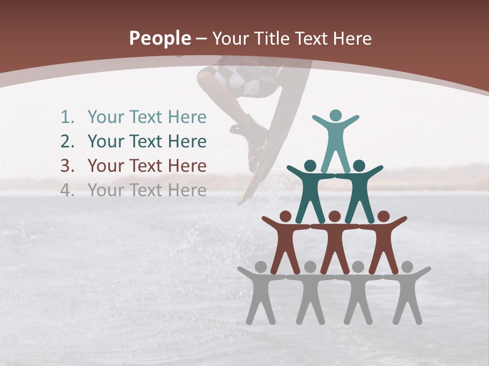 Young Man Catching Air On Wakeboard PowerPoint Template