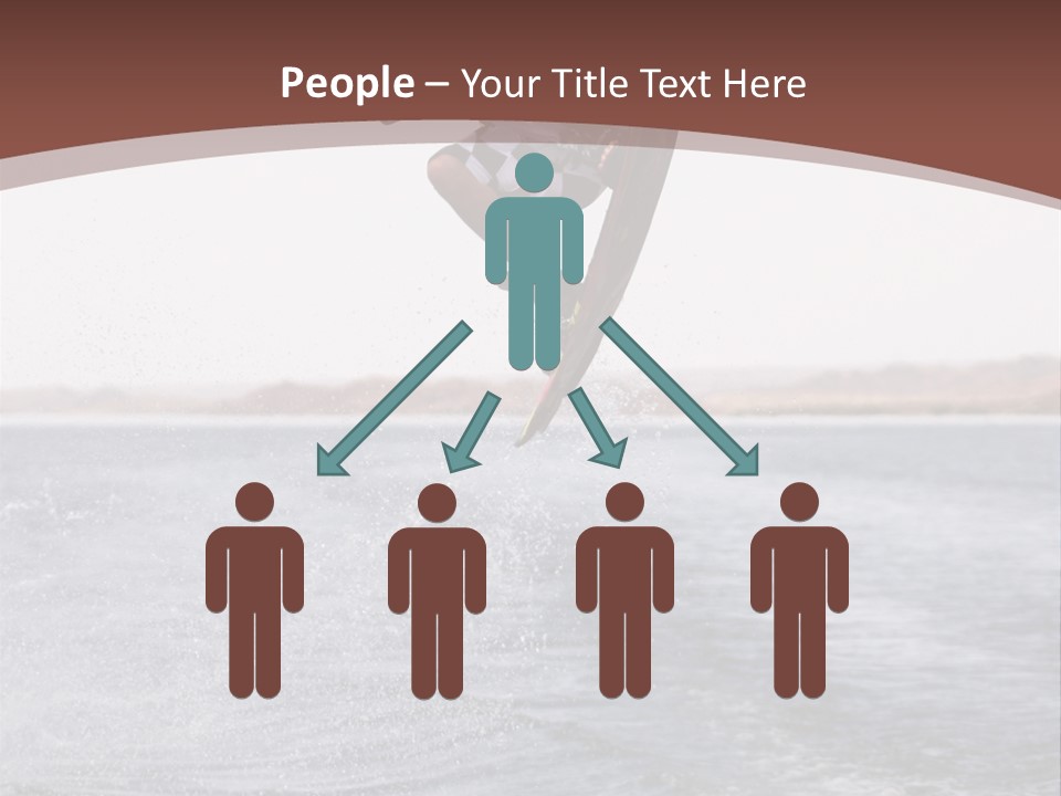 Young Man Catching Air On Wakeboard PowerPoint Template