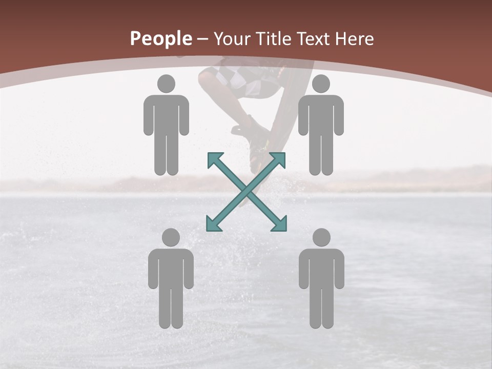 Young Man Catching Air On Wakeboard PowerPoint Template