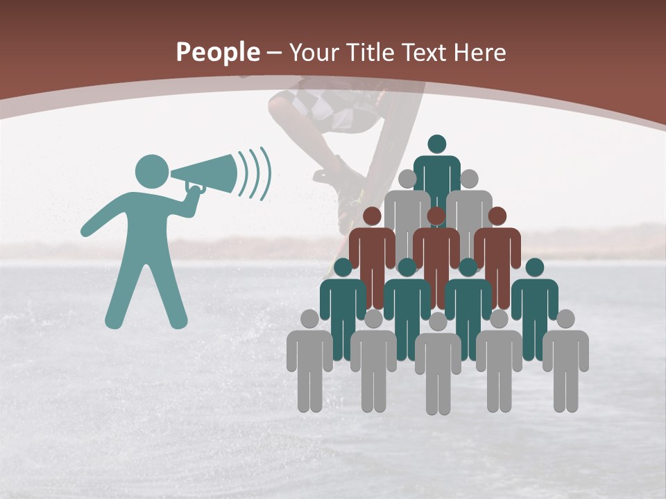 Young Man Catching Air On Wakeboard PowerPoint Template