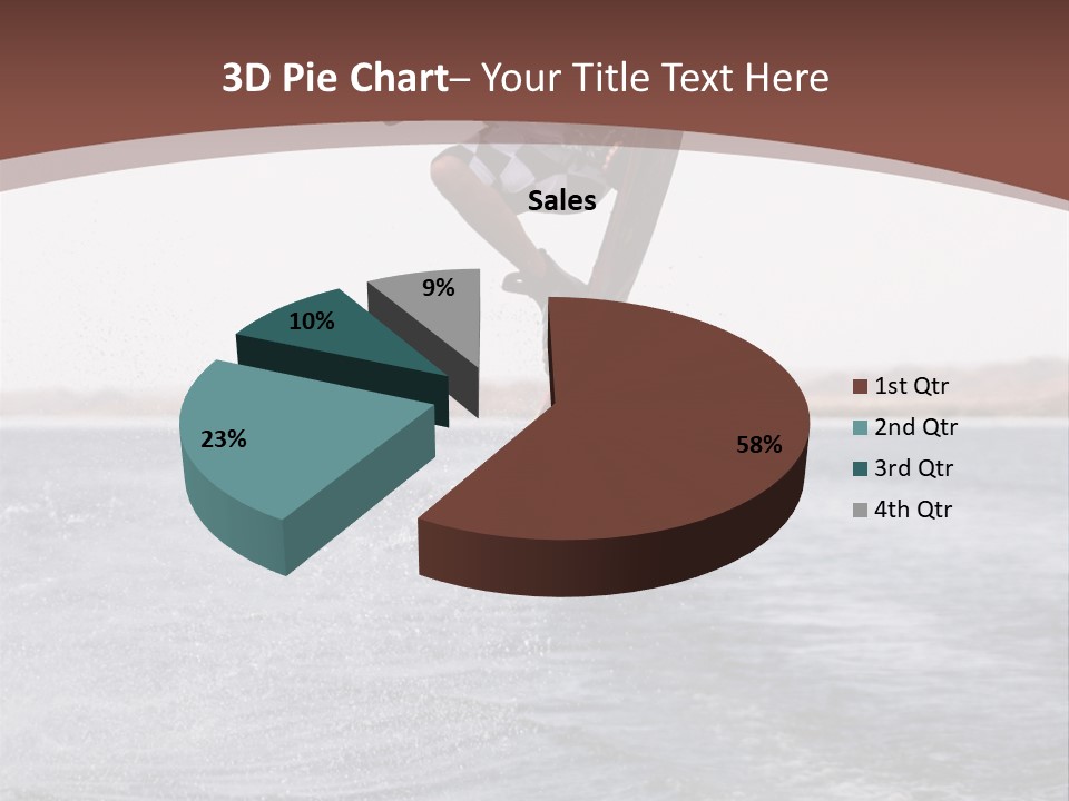 Young Man Catching Air On Wakeboard PowerPoint Template
