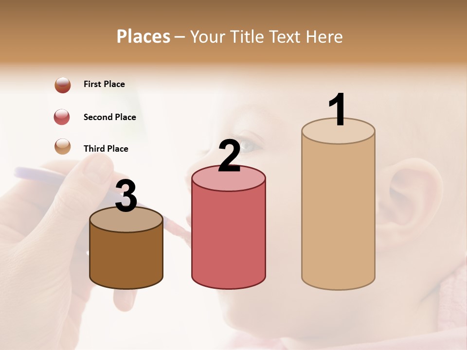 Mother Feeding Baby Food To Baby PowerPoint Template