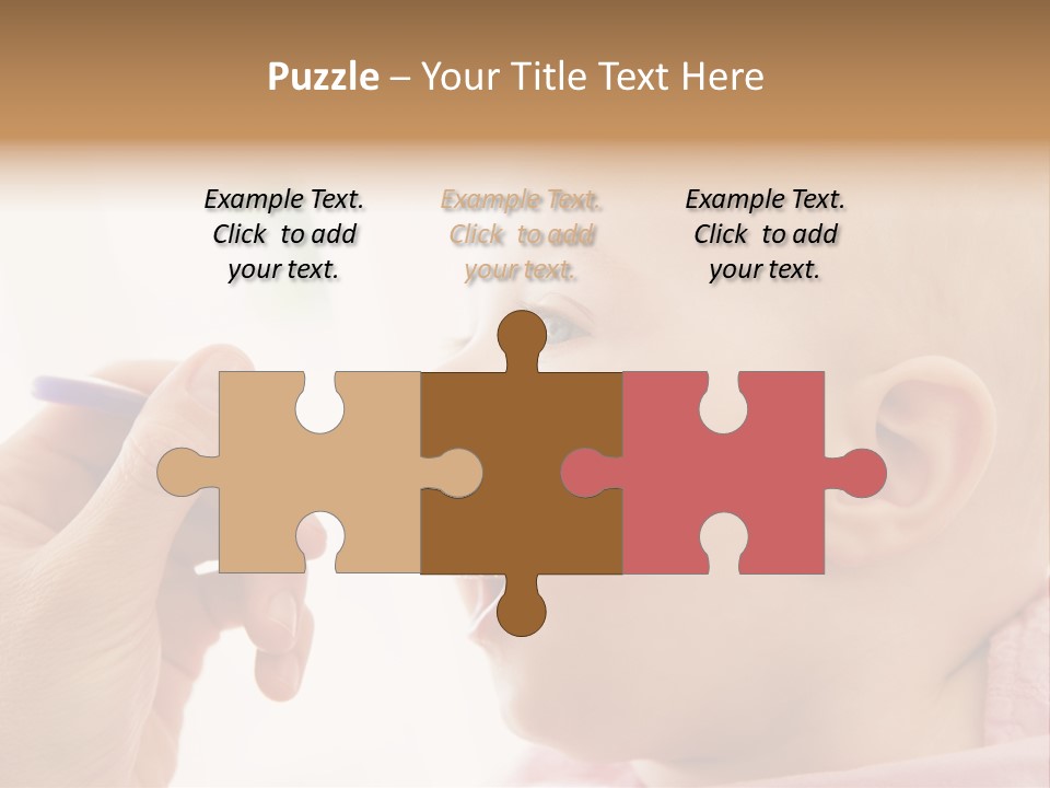 Mother Feeding Baby Food To Baby PowerPoint Template