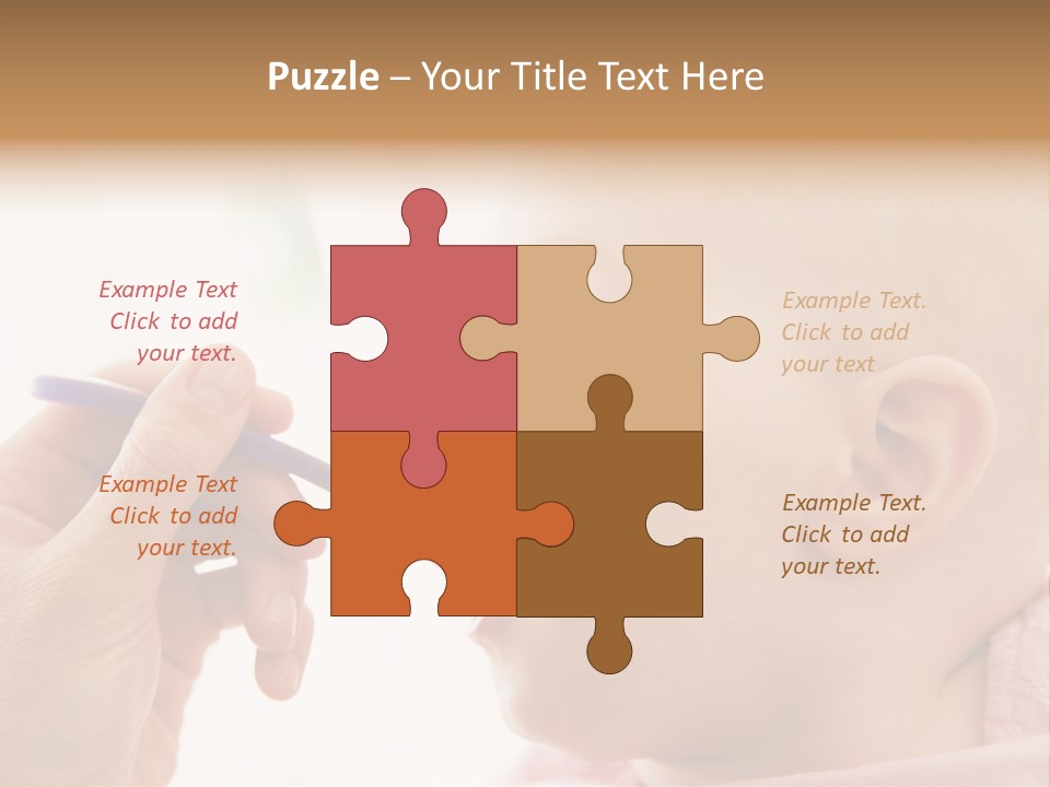 Mother Feeding Baby Food To Baby PowerPoint Template