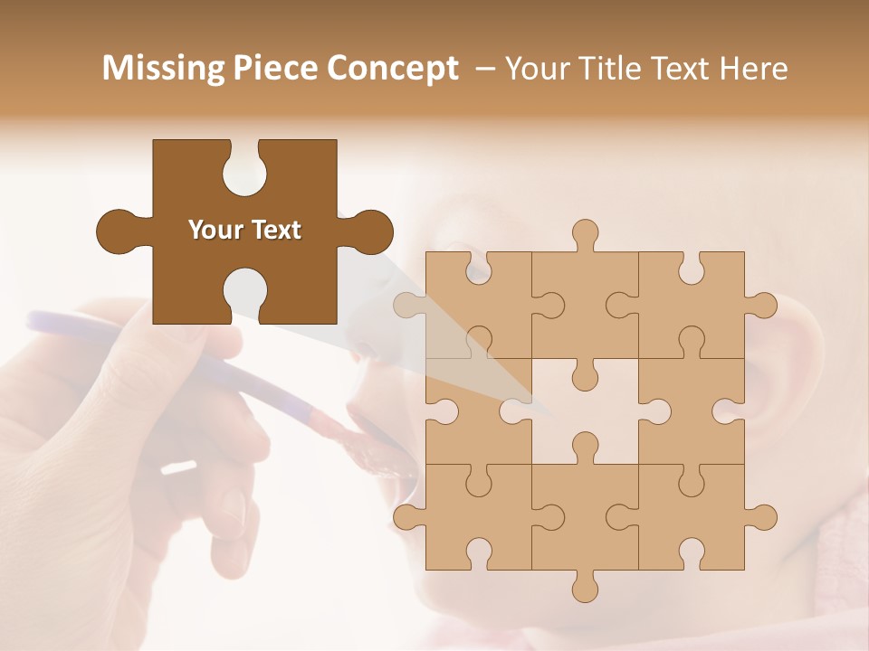 Mother Feeding Baby Food To Baby PowerPoint Template