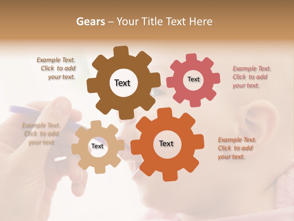 Mother Feeding Baby Food To Baby PowerPoint Template