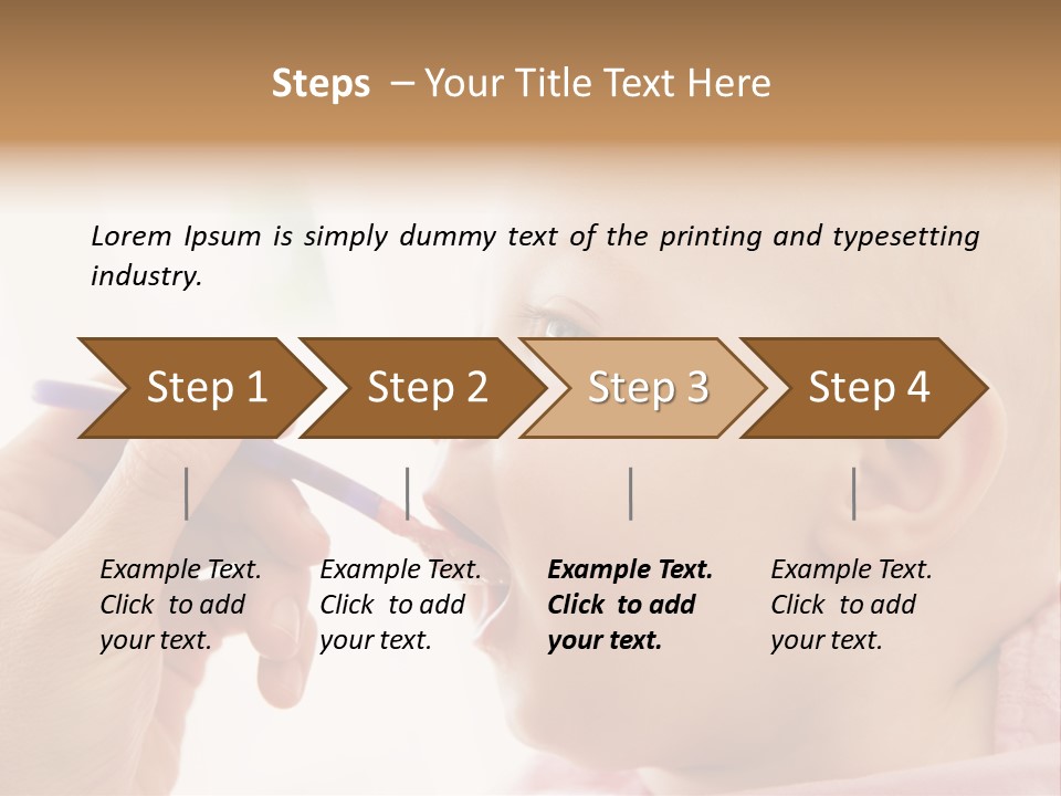 Mother Feeding Baby Food To Baby PowerPoint Template
