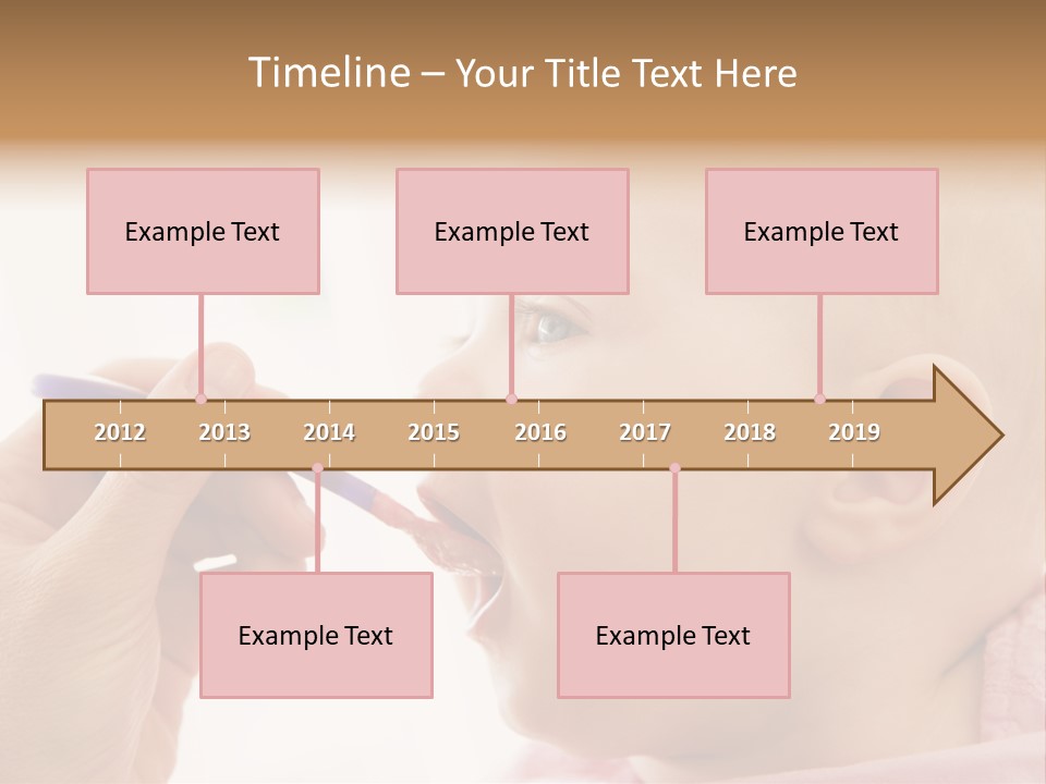 Mother Feeding Baby Food To Baby PowerPoint Template