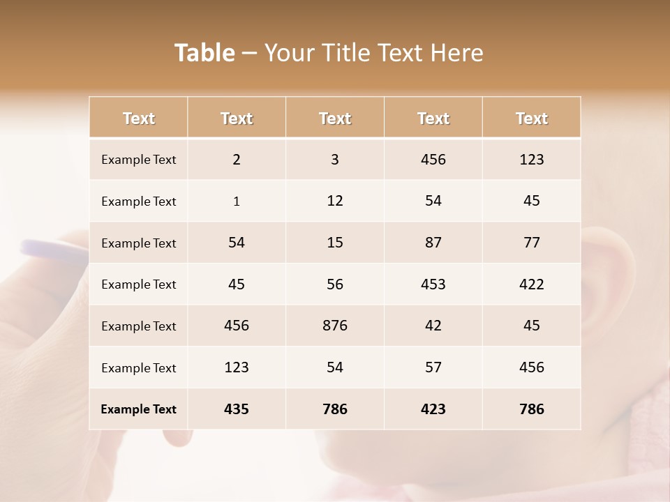 Mother Feeding Baby Food To Baby PowerPoint Template