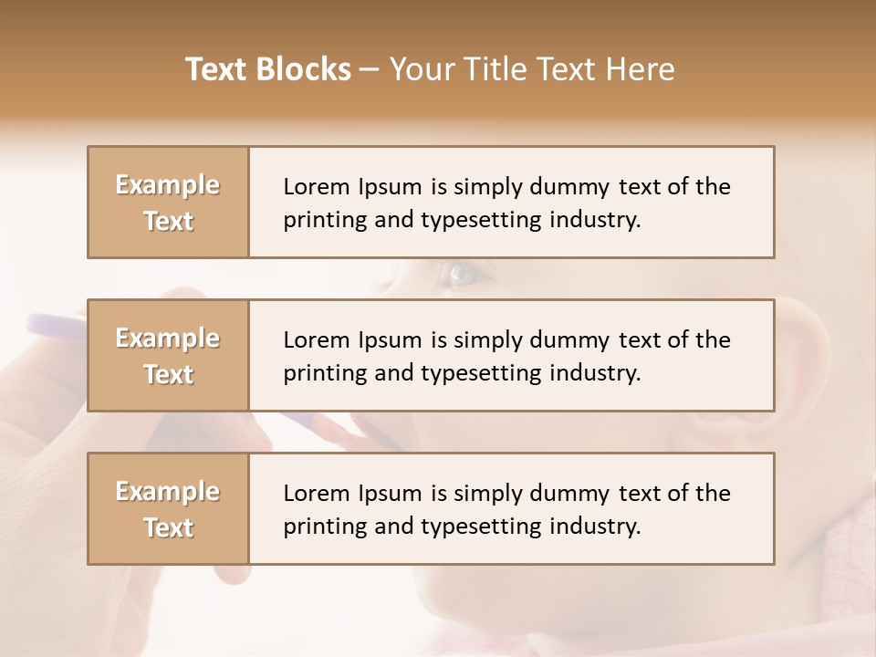 Mother Feeding Baby Food To Baby PowerPoint Template