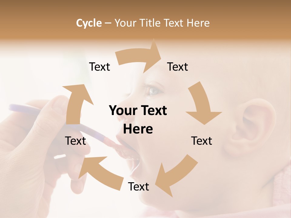 Mother Feeding Baby Food To Baby PowerPoint Template