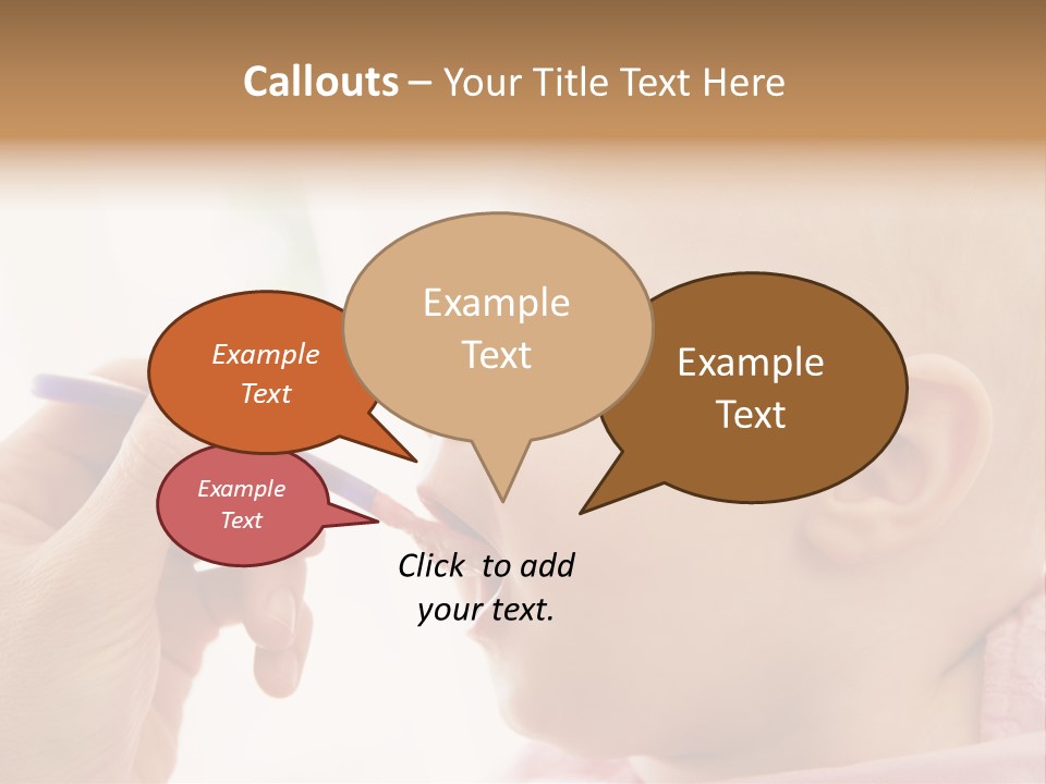 Mother Feeding Baby Food To Baby PowerPoint Template