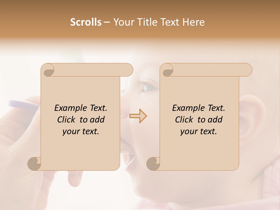 Mother Feeding Baby Food To Baby PowerPoint Template